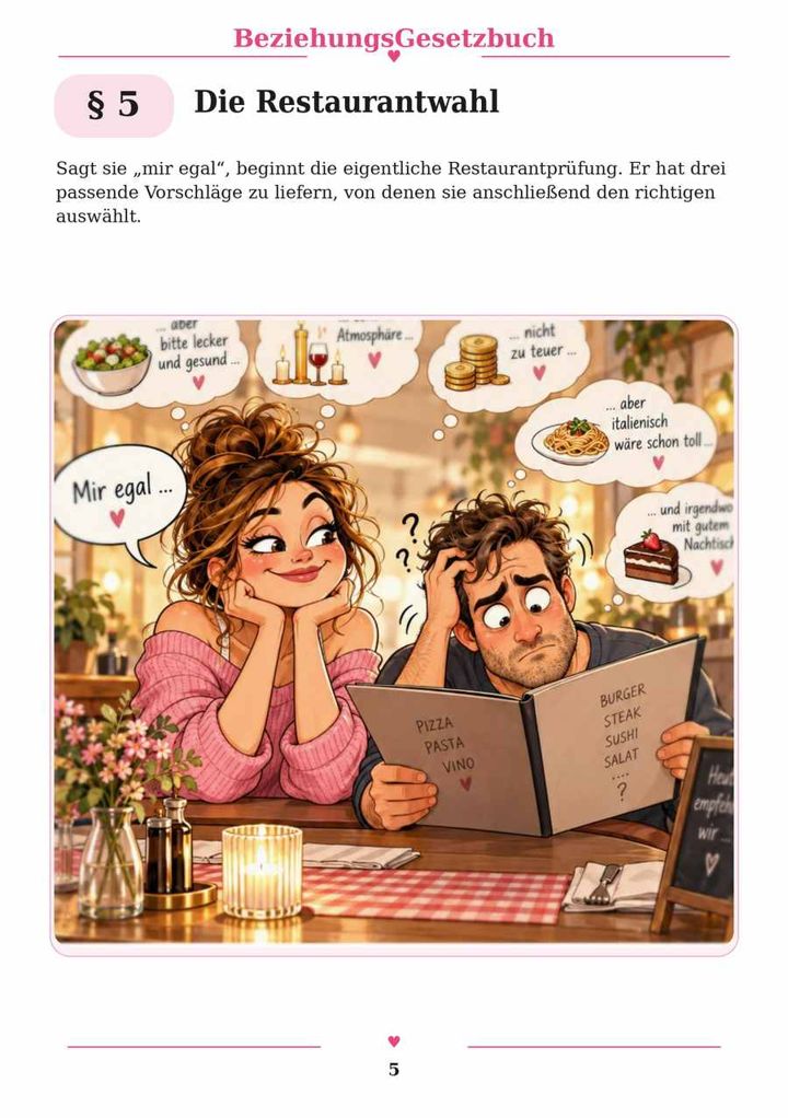 § 5 Die Restaurantwahl